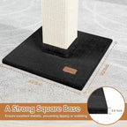 Cat Scratching Post 33 inch for Indoor Cats, High Cat Scratch Post Black, Cat Tree for Full-Body Stretching, Protect Your Furniture