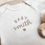 COUPLEHOODIES Personalized Baby Onesie Bodysuit – Custom Embroidery Gift for Pregnancy Reveal Baby Shower or First Grandchild