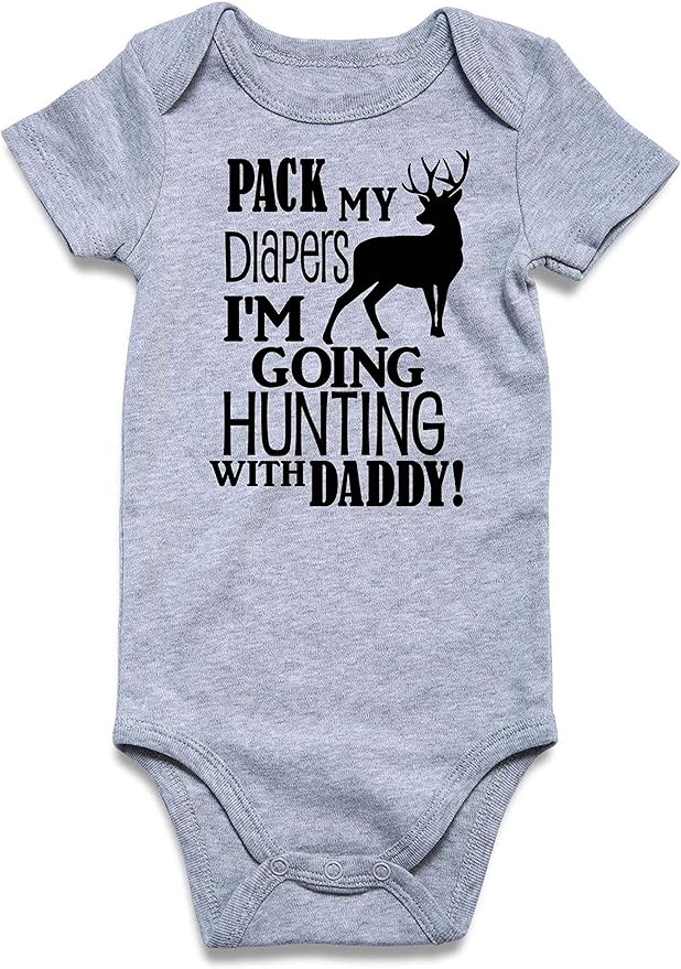 UNIFACO Unisex Baby Funny Saying Outfit Short and Long Sleeve Bodysuits Romper 0-18M