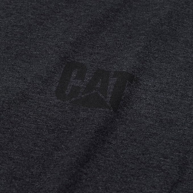 CAT Men's Trademark T-Shirts with Shape-Retention Rib Trim Spandex, Tagless Neck, and Cat Logo on Left Chest