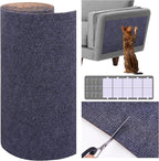 15.7'' x 23.6'' Cat Scratch Furniture Protector Cat Wall Scratcher Mat AdhesiveTrimmable Cloth Couch Anti-Scratch Cover DIY Climb Couch Protector from Claws, Replacement Pads，Grey
