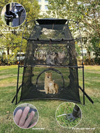 Portable Pop Up Pet Cat Tents Enclosures for Outside Patio