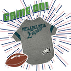 NFL Philadelphia Eagles T-Shirt for Dogs & Cats, Large. Football Dog Shirt for NFL Team Fans. New & Updated Fashionable Stripe Design, Durable & Cute Sports PET TEE Outfit