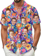 Custom Hawaiian Shirt with Face for Men Women Youth Kid, Personalized Hawaiian Shirts with Face Logo Photo Picture
