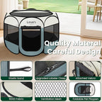 Love's cabin Pet Puppy Dog Playpen, Large Dog Tent Crates Cage Indoor/Outdoor, Portable Playpen for Cat, Foldable Pop Up Dog Kennel Playpen with Carring Case, Removable Zipper Top, Moss Green