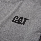 CAT Men's Trademark T-Shirts with Shape-Retention Rib Trim Spandex, Tagless Neck, and Cat Logo on Left Chest