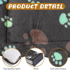 Tuanse 4 Pack Ultra Soft Dog Cat Bed Mat Small Animal Guinea Pig Bed with Cute Print Reversible Fleece Dog Crate Kennel Pad Cozy Washable Thickened Hamster Pet Beds Mat(23 x 18 Inches,Black)