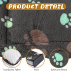 Tuanse 4 Pack Ultra Soft Dog Cat Bed Mat Small Animal Guinea Pig Bed with Cute Print Reversible Fleece Dog Crate Kennel Pad Cozy Washable Thickened Hamster Pet Beds Mat(13 x 10 Inches,Black)