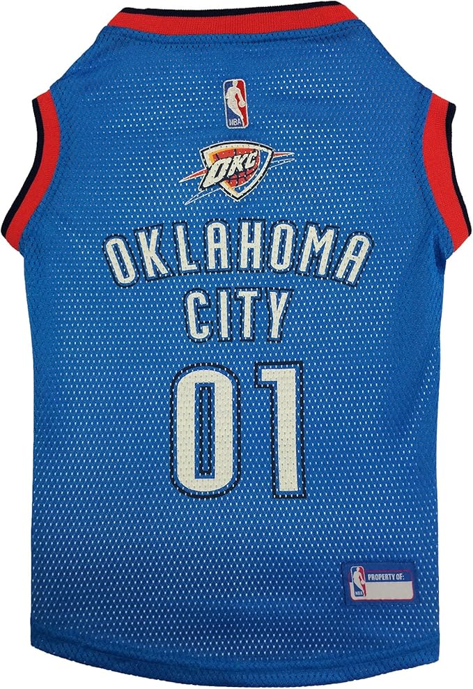 Pets First NBA OKLAHOMA CITY THUNDER DOG Jersey, X-Large - Tank Top Basketball Pet Jersey