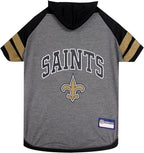 Pets First NFL New Orleans Saints Hoodie for Dogs & Cats. | NFL Football Licensed Dog Hoody Tee Shirt, Medium | Sports Hoody T-Shirt for Pets | Licensed Sporty Dog Shirt