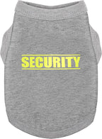 Discover Cozy Cotton Canine Wear: Soft, Lightweight, and Breathable Dog Shirt Vest with Eye-Catching Graphics(Security), Keeping Your Furry Friend Warm and Comfy! Grey S
