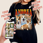Mit & Mia Custom Your Own Bootleg Rap Shirts for Boyfriend Girlfriend Face Shirt with Photo Gift for Him Her Pet Lovers