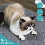 Cat Litter Mat Litter Trapping Mat, 24" x 17" Premium Durable PVC Grid Mesh with Scatter Control, Non-slip, Less Waste Cat Litter Box Mat, Soft on Kitty’s Paws, Urine Waterproof