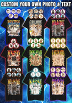 Custom Bootleg Rap Shirt with Photo Text, Vintage Custom Picture Shirt for Girlfriend, Boyfriend, Dad, Mom, Pet Lover Friend
