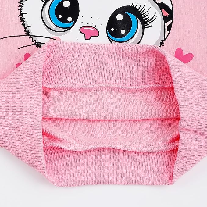 Little Girls Unicorn Outfits 2 Piece Kids Ruffle Sleeve Sweatshirt + Leggings Fall Leopard Clothing Sets 2-10 Years Old