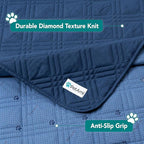PetAmi Waterproof Couch Cover for Dogs, Reversible Furniture Cover Sofa Protector for Pet Cat Bed, Washable Blanket Dog Cover for Couch Seat, 68x82 Blue