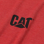 CAT Men's Trademark T-Shirts with Shape-Retention Rib Trim Spandex, Tagless Neck, and Cat Logo on Left Chest