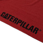 Caterpillar Trademark Banner Long Sleeve Tee Shirts for Men with Center Back Neck Wire Management Loop and Cat Workwear Logo