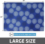 Drymate Cat Litter Box Mat, Litter Trapping Mat, Waterproof, Urine-Proof, Absorbent, Machine Washable, Soft on Paws, Contains Mess, Protects Floors, Kitten Supplies, Dark Blue, 20x28