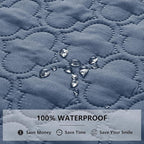 Waterproof Couch Cover for Dogs Washable, Reversible Dog Bed Blanket Pet Sofa Furniture Protector(68x82 Inch, Blue+Green)
