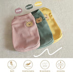 Waffle Knit Cat & Dog T Shirt for Small Dogs, Stretchable Puppy Shirt for Sphynx Cats & Small Breeds, Pet Clothes | Breathable Summer/Winter Apparel for Newborn(3PCS Large)