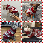 Cat Christmas Sweater Pet Winter Warm Coat Pajamas Reindeer Snowflake Knitwear Cat Sweater for Cats Kitty Puppy (Reindeer, S)