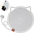 Cat Scratcher Mat, Natural Cotton Rope Cat Scratch Pad, 15.7'' Round Horizontal Floor Cat Scratching Pads for Indoor Cats, Cat Furniture Protector for Wall, Couch, Carpets, Sofas