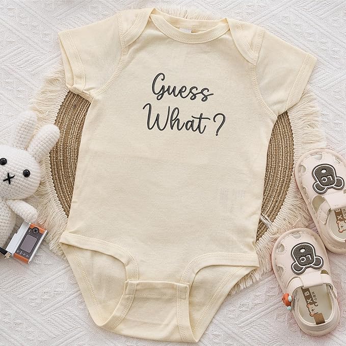 COUPLEHOODIES Personalized Baby Onesie Bodysuit – Custom Embroidery Gift for Pregnancy Reveal Baby Shower or First Grandchild