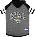 Pets First NFL Jacksonville Jaguars Hoodie for Dogs & Cats. | NFL Football Licensed Dog Hoody Tee Shirt, X-Small| Sports Hoody T-Shirt for Pets | Licensed Sporty Dog Shirt