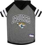 Pets First NFL Jacksonville Jaguars Hoodie for Dogs & Cats. | NFL Football Licensed Dog Hoody Tee Shirt, X-Small| Sports Hoody T-Shirt for Pets | Licensed Sporty Dog Shirt