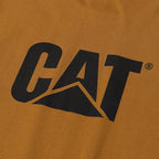 CAT Men's Trademark T-Shirts with Shape-Retention Rib Trim Spandex, Tagless Neck, and Cat Logo on Left Chest