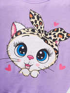 Little Girls Unicorn Outfits 2 Piece Kids Ruffle Sleeve Sweatshirt + Leggings Fall Leopard Clothing Sets 2-10 Years Old