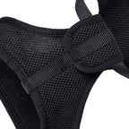 Mile High Life Step in Dog Harness for Small Dogs No Pull, Easy Get on Air Mesh Vest Harness, Adjustable Easy Closures Both Neck and Chest (Black, L Chest 21.6"-43.2")