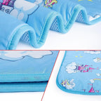 NACOCO Summer Pet Cooling Mat - Cat Dog Cushion Pad Sleeping Cool Castle Comfortable Soft for Pets Kids and Adults (Blue Castle, M)