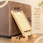 Sisal Adjustable Cat Scratch Ramp for Indoor Cats - 25.6 Inch Cat Scratcher Ramp - Cat Scratching Post, Medium