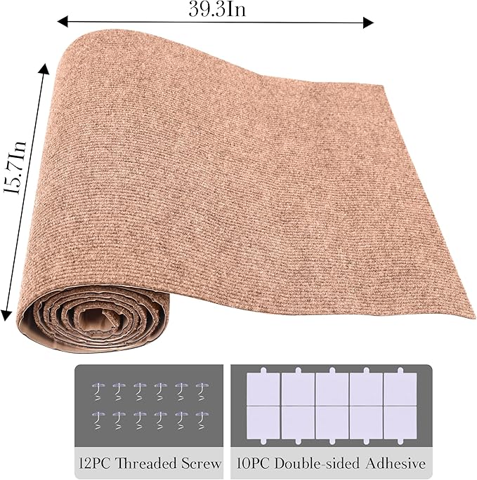 2 Pack Cat Scratch Furniture Protector Trimmable DIY Climbing Scratching for Indoor Couch Protector from Cat Claws, Walls and Tower Replacement (Beige, 15.7'' x 39.3'')