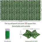 Artificial Ivy Privacy Fence Wall Screen,60X120 in UV-Anti Faux Greenery Backdrop Ivy Vine Leaf Hedges Fence Panels for Patio, Balcony, Garden, Backyard Indoor Outdoor Green Wall Decor