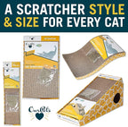 Our Pets OurPets The Wave Curved Catnip Cat Scratcher (Cat Toys for Indoor Cats, Catnip Toys, Cat Gifts & Cat Toys Interactive) [Includes Cosmic Catnip- North-American Grown Catnip]