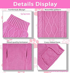 Dog Sweaters for Small Dogs XS Dog Sweaters Girl Pink Chihuahua Sweater Warm Doggie Winter Clothes Knitted Puppy Clothes for Yorkie Sleeveless Doggy Outfit Custume (Pink, X-Small)