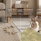 Sukh 4 PCS Rabbit Grass Mats - Natural Hay Woven Bunny Rabbit Bad Cage Mats Pet Bedding Cooling Sleeping Nesting & Toys for Hamster Bunny Chinchilla Guinea Pig Mouse Bird and Other Small Animals