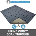 Drymate Cat Litter Box Mat, Litter Trapping Mat, Waterproof, Urine-Proof, Absorbent, Machine Washable, Soft on Paws, Contains Mess, Protects Floors, Kitten Supplies, Dark Grey, 20x28