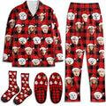 Artsadd Custom Pajamas for Women Men Family, Personalized Face Pjs Pajama Pants, Funny Pet Photo Loungewear Sleepwear Jammies