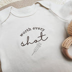 COUPLEHOODIES Personalized Baby Onesie Bodysuit – Custom Embroidery Gift for Pregnancy Reveal Baby Shower or First Grandchild