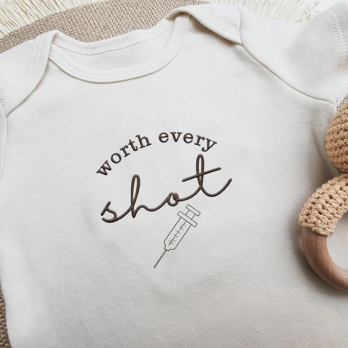 COUPLEHOODIES Personalized Baby Onesie Bodysuit – Custom Embroidery Gift for Pregnancy Reveal Baby Shower or First Grandchild