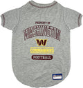 NFL Washington Commanders Dog T-Shirt Small. - Licensed Shirt for Pets Team Colored with Team Logos- Premium Stretchable Materials for The Comfort of Your Dog & Cat