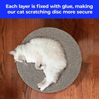 Round cat Scratcher Refill, 10 inch Diameter, 7/8 inch Thickness Scratcher Replacement Pads, Scratching Board Circle, Scratch pad, scratchers for Indoor Cats (3pcs)