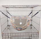 JSPYFITS Cat Cage Hammock,Double Layer Hanging Adjustable Soft Pet Bed Suitable for Kitten Ferret Puppy Rabbit or Small Pet,Hanging Bed for Pets,2 Level Indoor Bed for Any Season Pink Cat