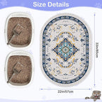 Bienbee Cat Litter Mat, 33" x 22" Large Size Litter Box Mat Rug with Non-Slip Bottom,Urine and Water Proof, Easy to Clean Cat Supplies Essentials for Indoor Kitty Kitten Floor, Blue L