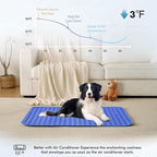 MICROCOSMOS Summer Cooling Mat & Sleeping Pad- Water Absorption Top, Materials Safe, Easy Carry, EZ Clean. Keep Cooling for Pets, Kids and Adults.(Navy Blue, 48" x48")