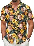 Custom Hawaiian Shirt with Face for Men Women Youth Kid, Personalized Hawaiian Shirts with Face Logo Photo Picture